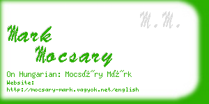 mark mocsary business card